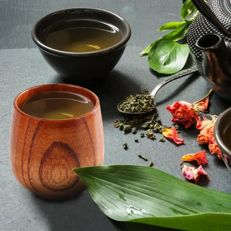 Классическая деревянная чашка натуральная Ручная работа Jujube большой живот пиво