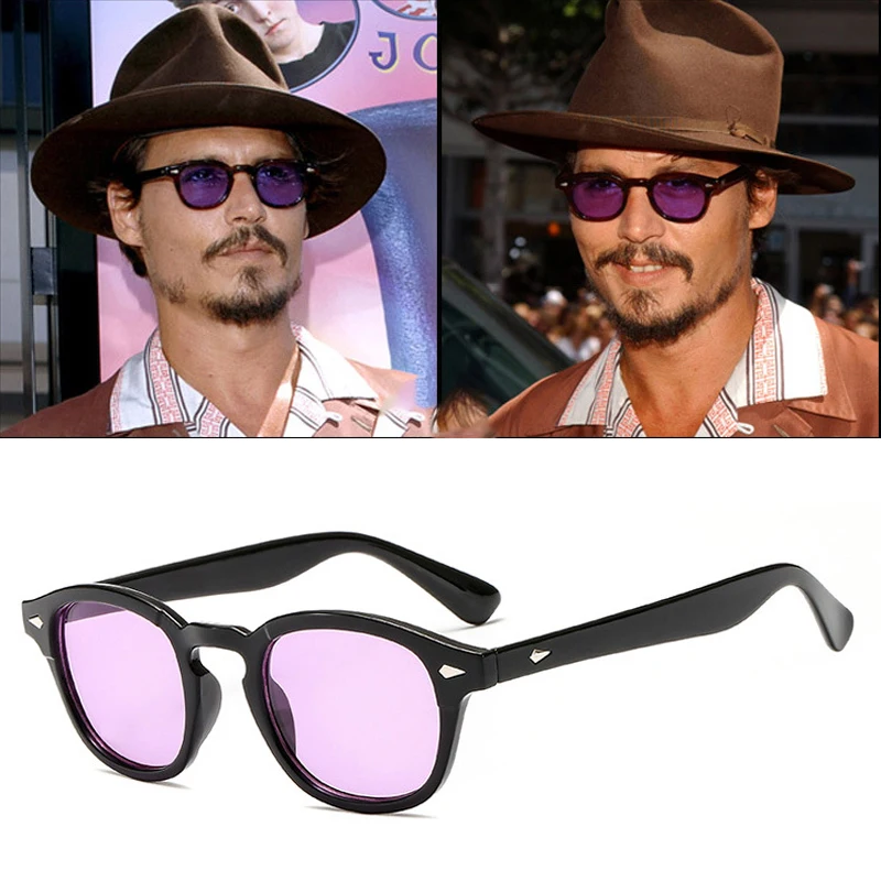 Фото 2022 мужские солнцезащитные очки Джонни Депп ретро-очки Тони Старка готические в