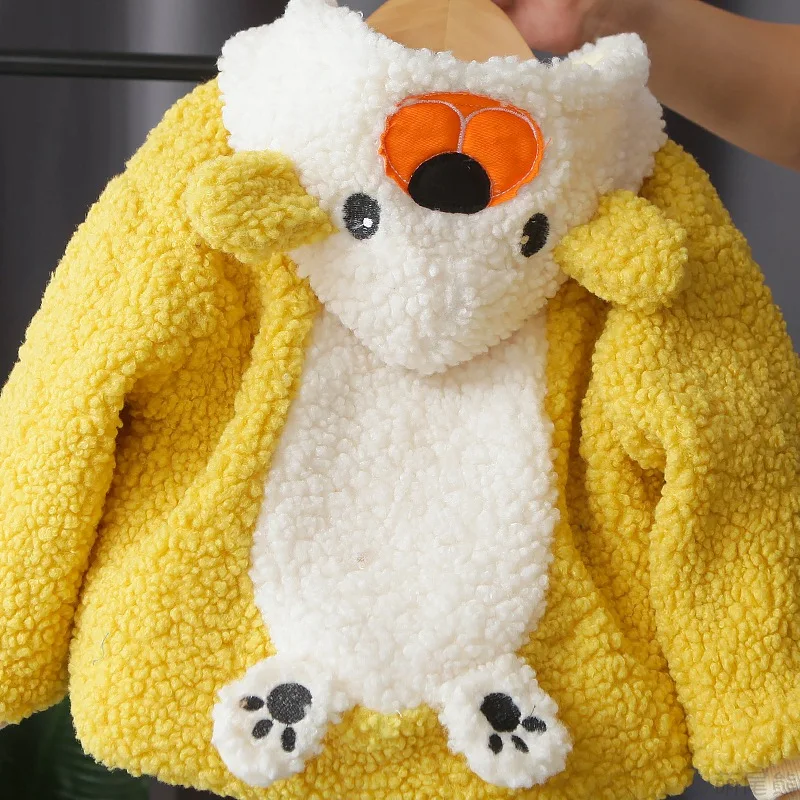 

Baby Girls Winter Jackets Lambs Wool Coats Kids Warm Jackets Fleece Children Outerwear Girls Loose Coats Baby Overcoat