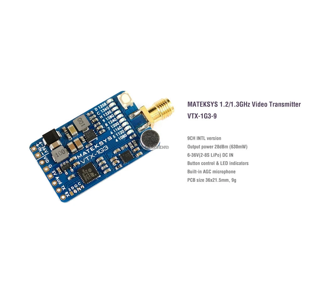 matek system mateksys vtx 1g3 9 12 ггц 13 9ch международной с