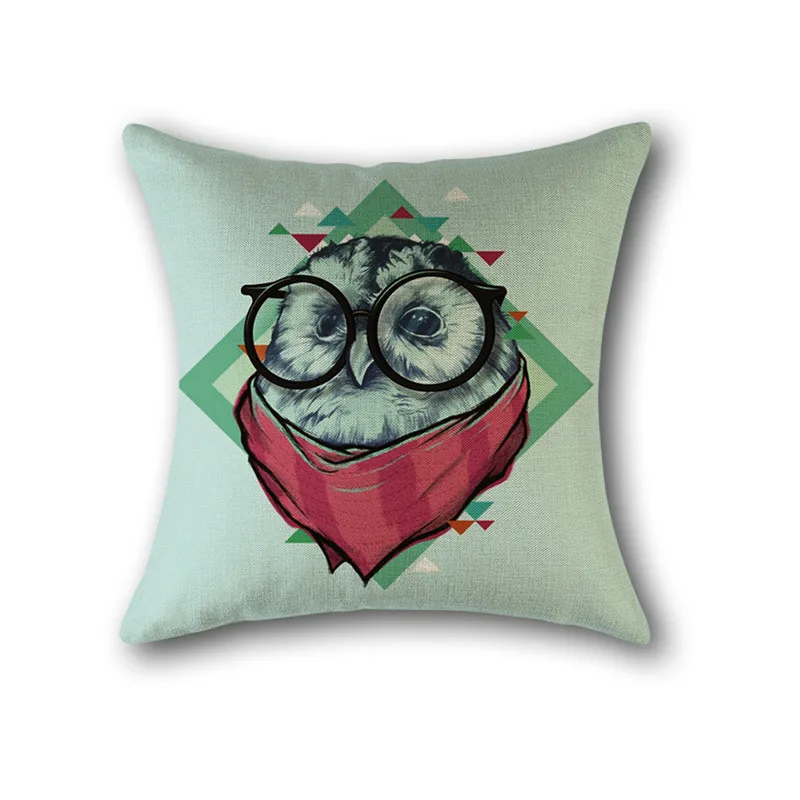 Наволочка с рисунком совы панды и оленя наволочка принтом милых красочных
