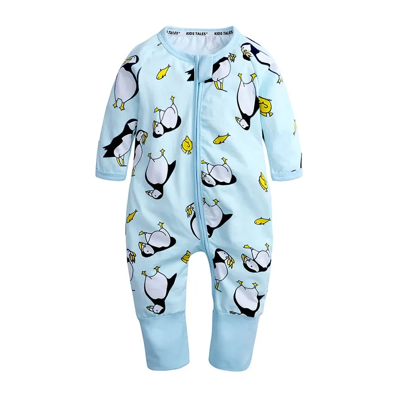 

Zipper Style Baby Clothes Cartoon Print Newborn Baby Clothes Spring & Autumn Long Sleeve Infant Pajama Romper 3-24 Months