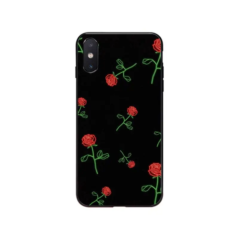 

Glowing rose in the dark Phone Case For iPhone 12mini 12 11 ProMax XS MAX XR SE2 8 7 6 6S Plus X 5S SE
