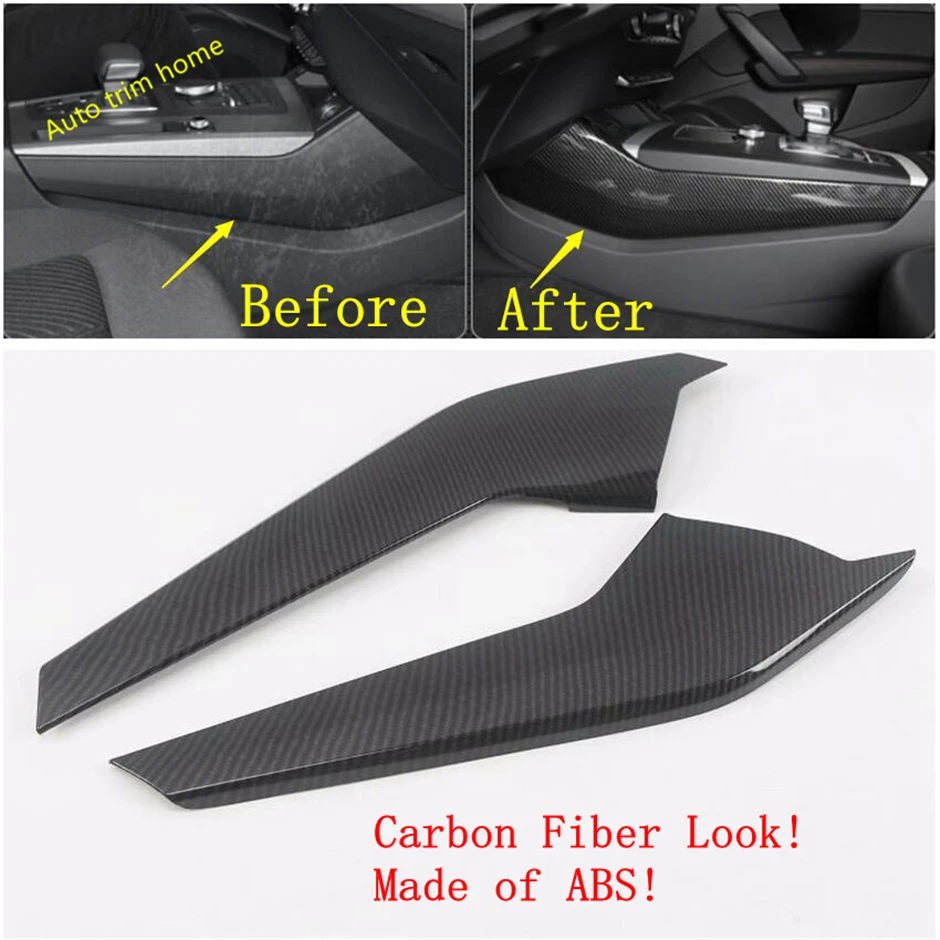 

Central Control Gear Shift Position Panel Cover Trim Fit For Audi Q5 2017 - 2022 Interior Accessories / Matte / Carbon Fiber