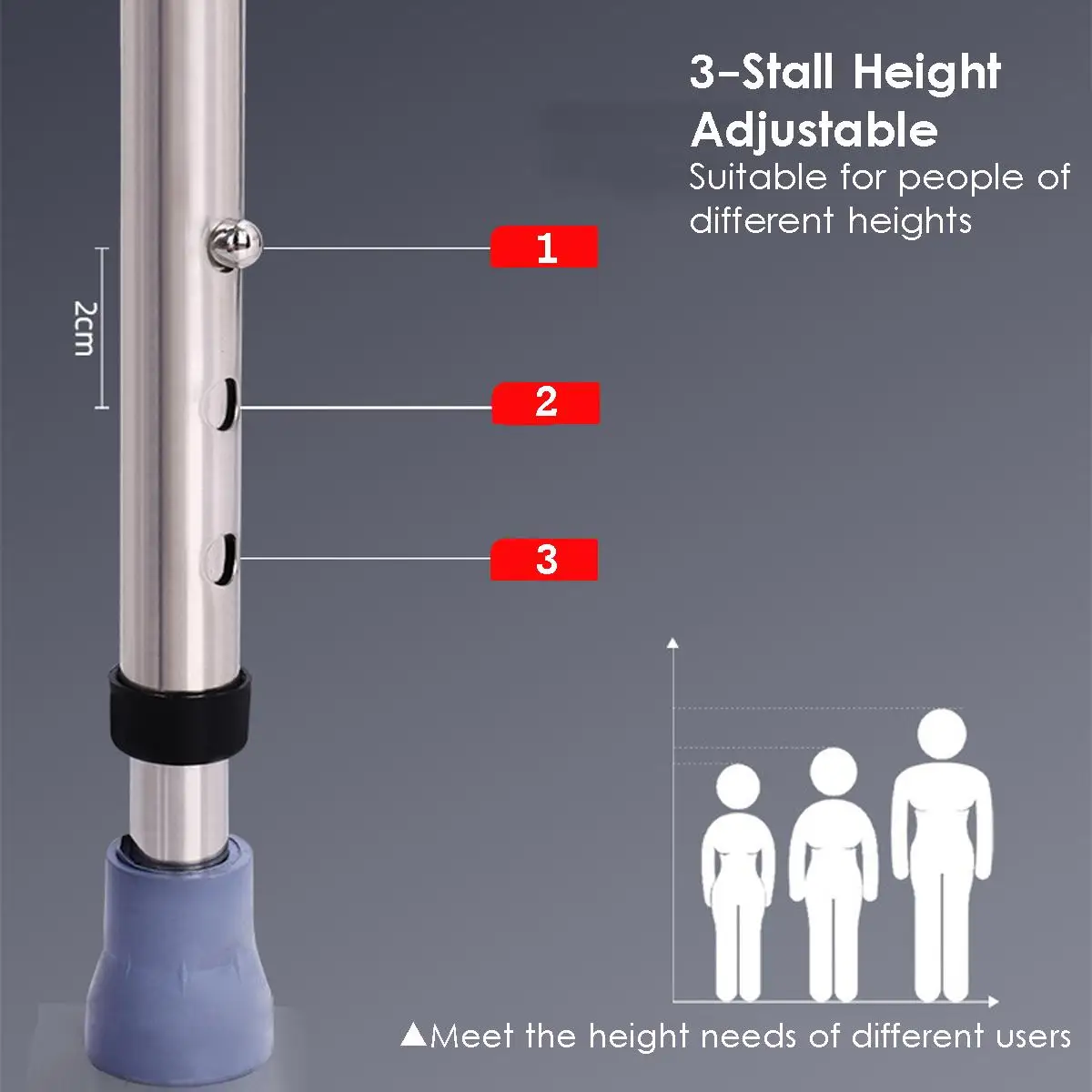 구매 접이식 지팡이 의자, 노인 휴대용 워킹 스틱 목발 이동 보조, 높이 조절 가능, 스테인레스 스틸 지팡이 의자, 좌석 스툴 저렴한 접이식 지팡이 의자, 노인 휴대용 워킹 스틱 목발 이동 보조, 높이 조절 가능, 스테인레스 스틸 지팡이 의자, 좌석 스툴