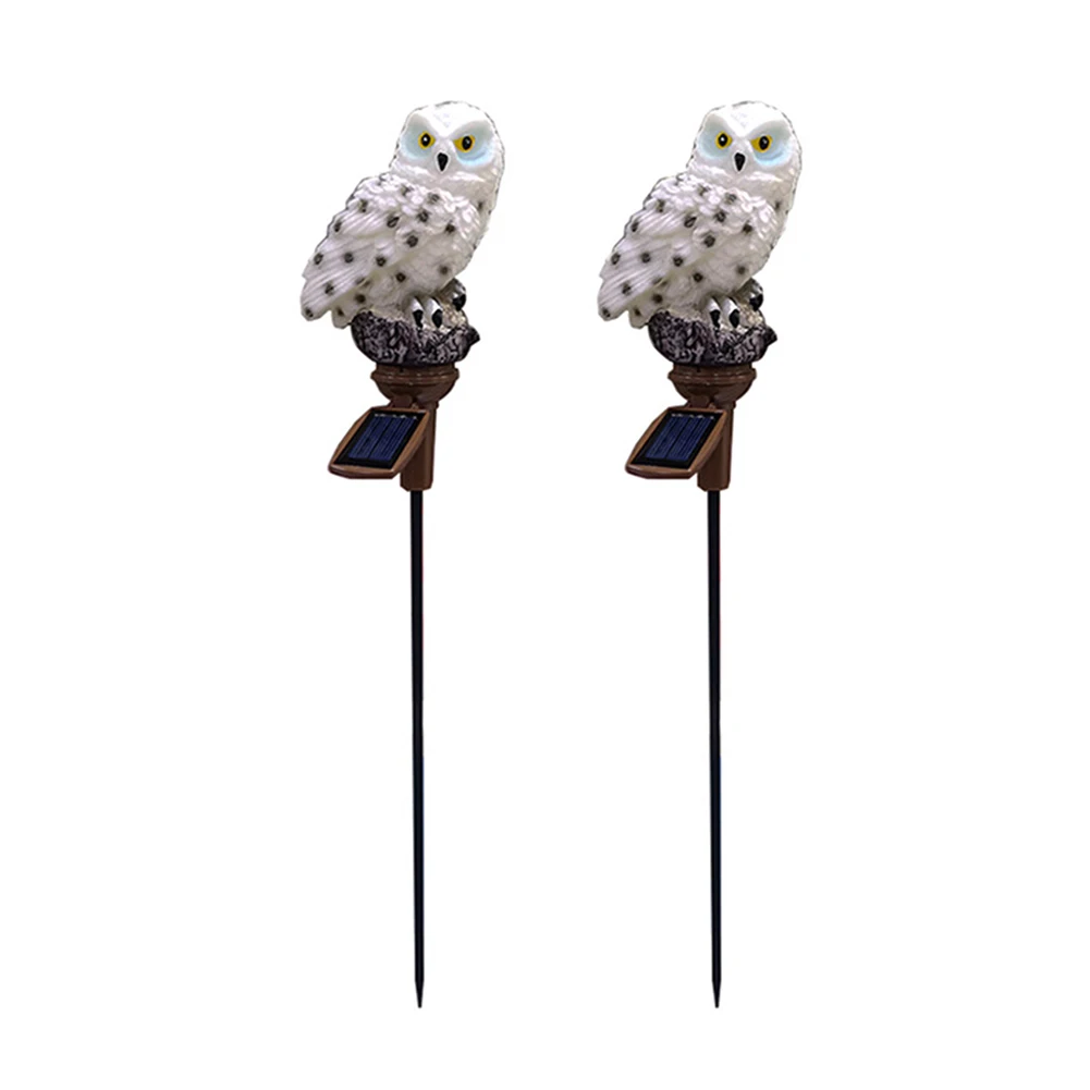 

2pcs LED Solar Light Owl Outdoor Lawn Stakes Lamp Home Garden Decoration