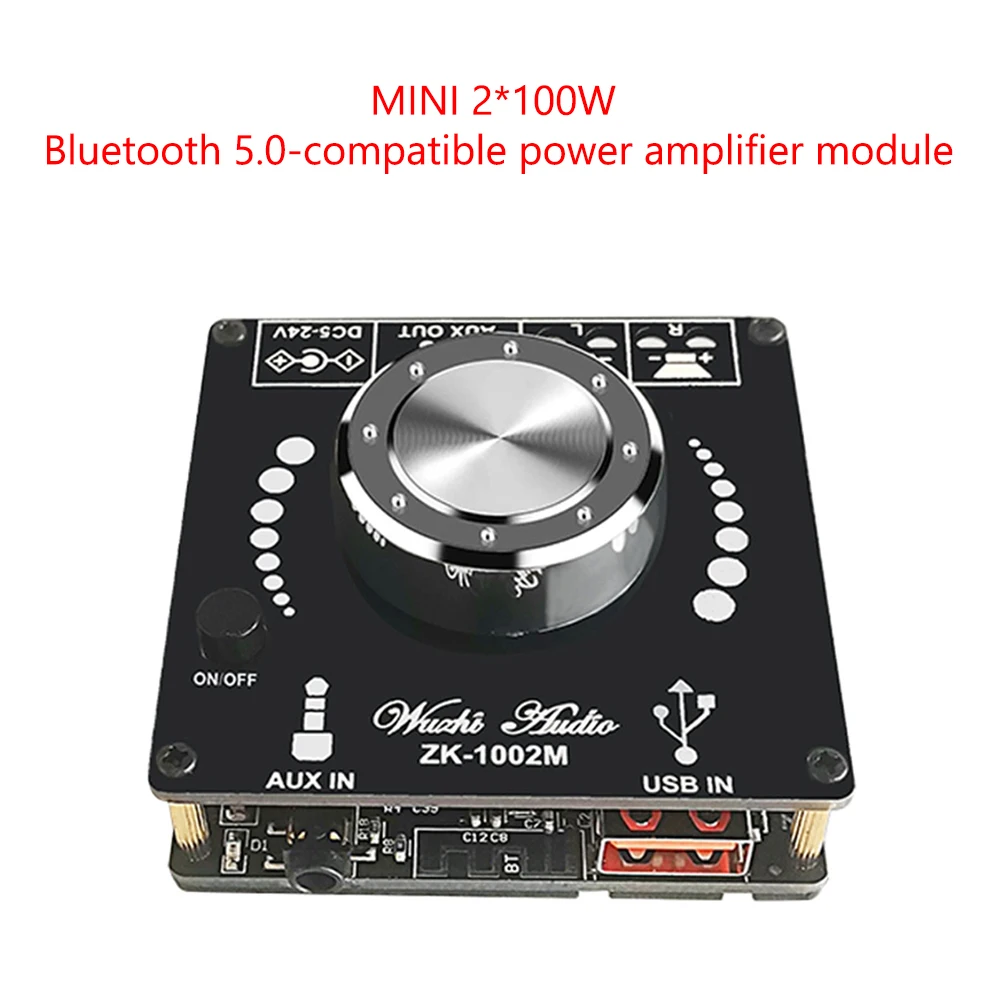 

Беспроводной аудио цифровой усилитель мощности Bluetooth-совместимая 5,0 стереоплата 2x10 0 Вт динамик левый правый двухканальный домашняя музыка