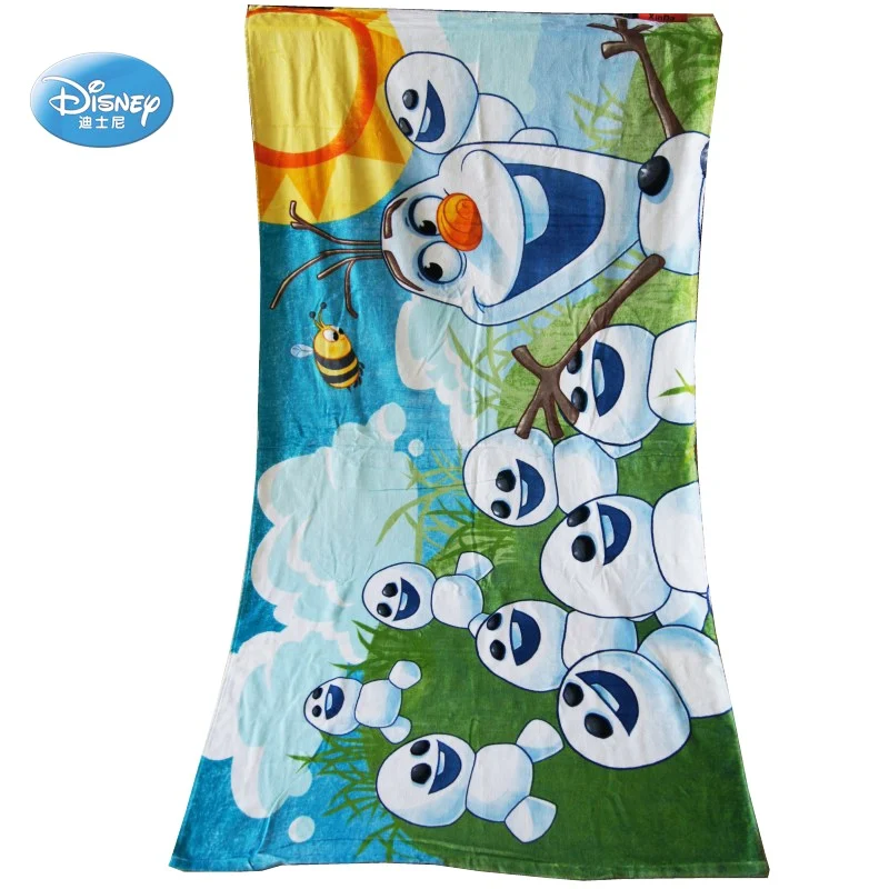 Disney/милое розовое летнее пляжное полотенце с Минни Маус И Микки из хлопка для детей, банное полотенце для девочек, 75x150 см - Цвет: Olaf