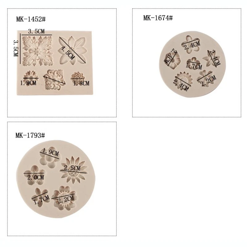 

Wild Chrysanthemum Flower Shape Silicone Mold Sugarcraft Chocolate Cupcake Cake Decorating Baking Tools Chocolate Mold