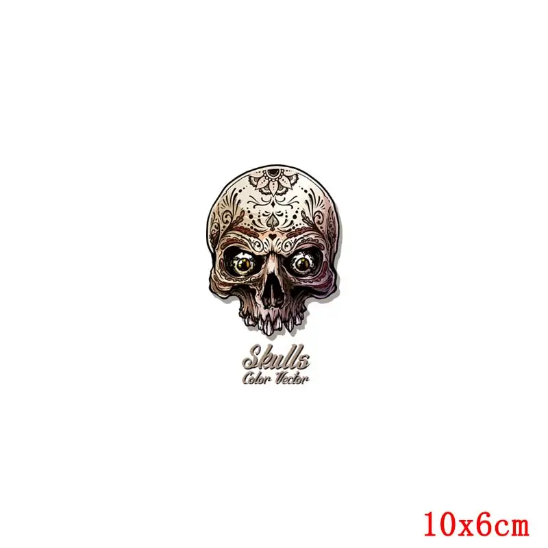 Панк ветка роза любовь теплопередача цветок череп термопередача Сделай Сам