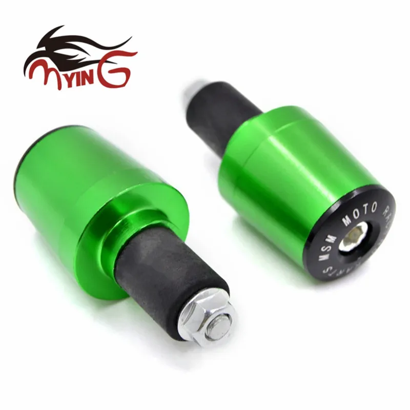 

Pair MTB Bike Handlebar Grips Bar End Cap 22mm Plug motorcycle bar counterweight grips ends For Kawasaki Grip End Suit For 22mm