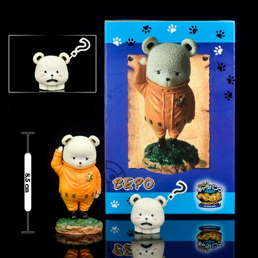 

Аниме-фигурка Q Version One Piece GK Bebo bear 8,5 см, милая серия объектов, заметка вопроса, замена FaceDoll, украшение автомобиля, фанаты, игрушки