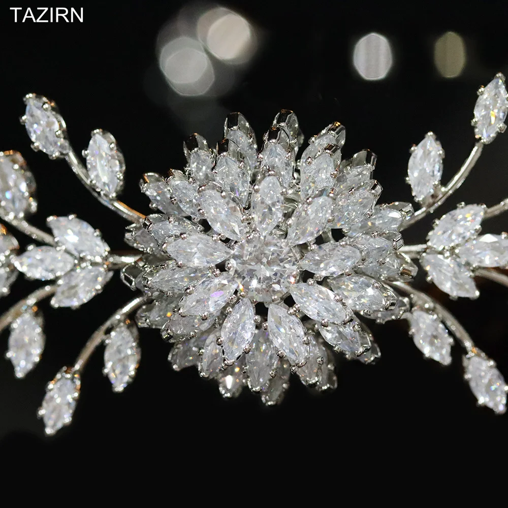 Уникальные тиары и короны из кубического циркония свадебные повязки на голову с