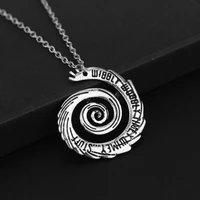 classic movie doctor wibbly wobbly timey wimey necklace copper metal necklaces men gift party necklaces jewelry accessories