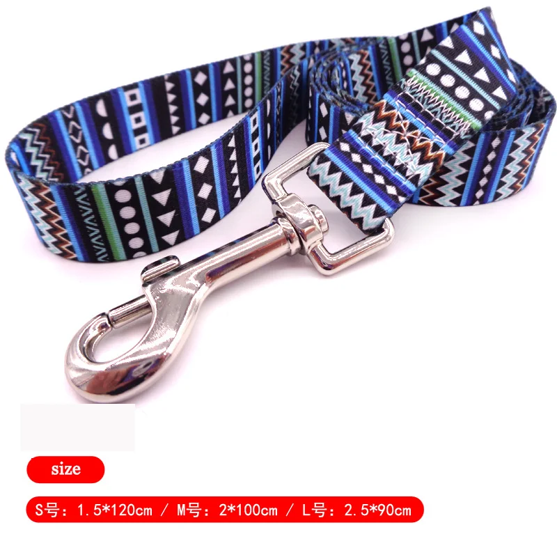 

Pet supplies Fashionable personality pet leash fresh blue bohemian style pet belt