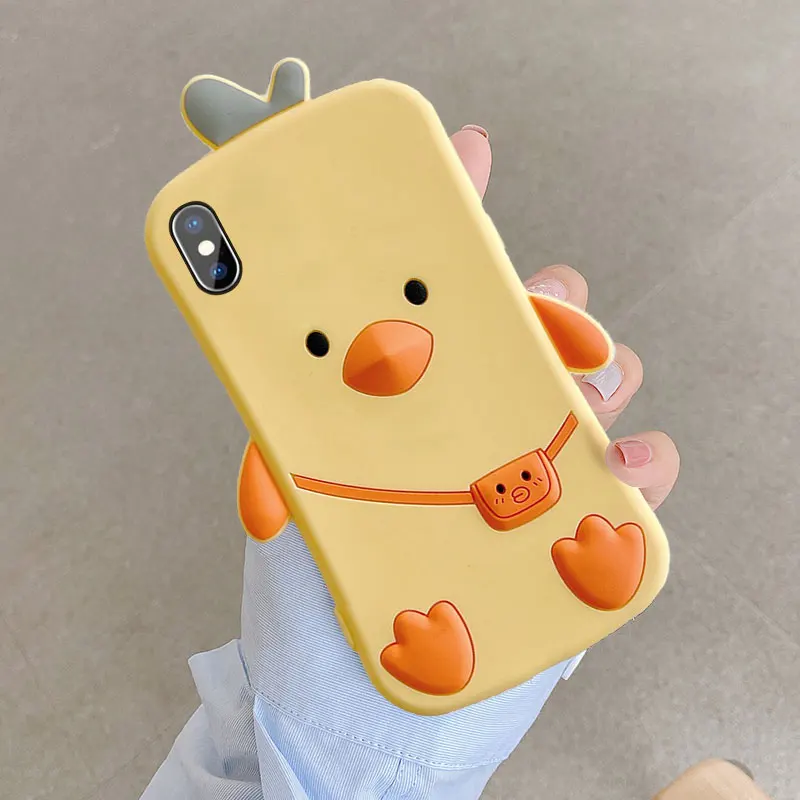 3D Cute Bear Unicorn Cat Rubber Case For iPhone 8 7 6 6S Plus X XS Soft Silicone Cartoon Cover Back For iPhone 5S SE 2020 Capa