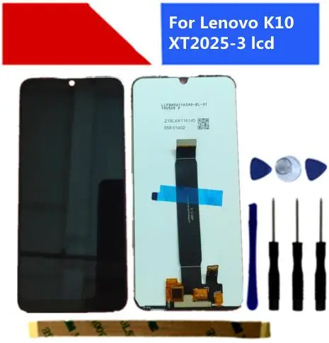 ЖК-дисплей 6 1 дюйма для Lenovo K10 черный с сенсорным экраном и дигитайзером сенсорная