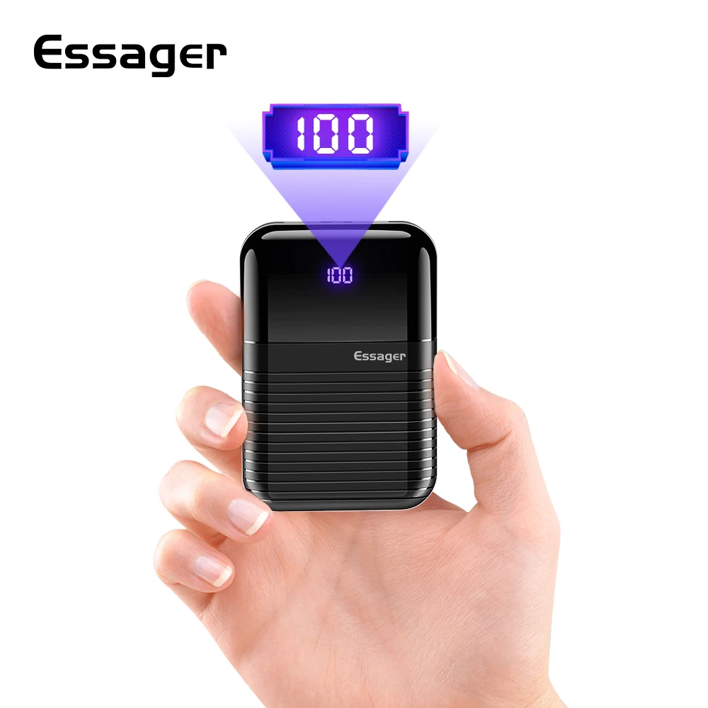 Essager 10000mAh Mini Power Bank 10000 mAh Fast Portable External Battery Charger USB Small Powerbank for Xiaomi mi iPhone Phone