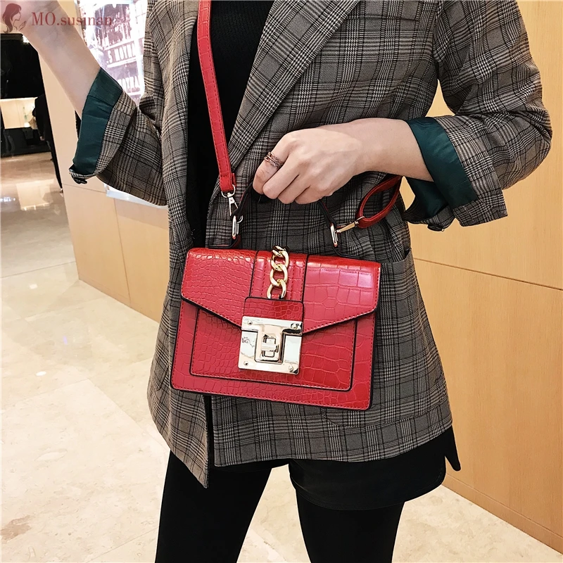 Women Bag Female Leather Handbags Small Messenger Bag Chain Flip Tote Crossbody Bags for Women Vintage Shoulder Bag Bolsos