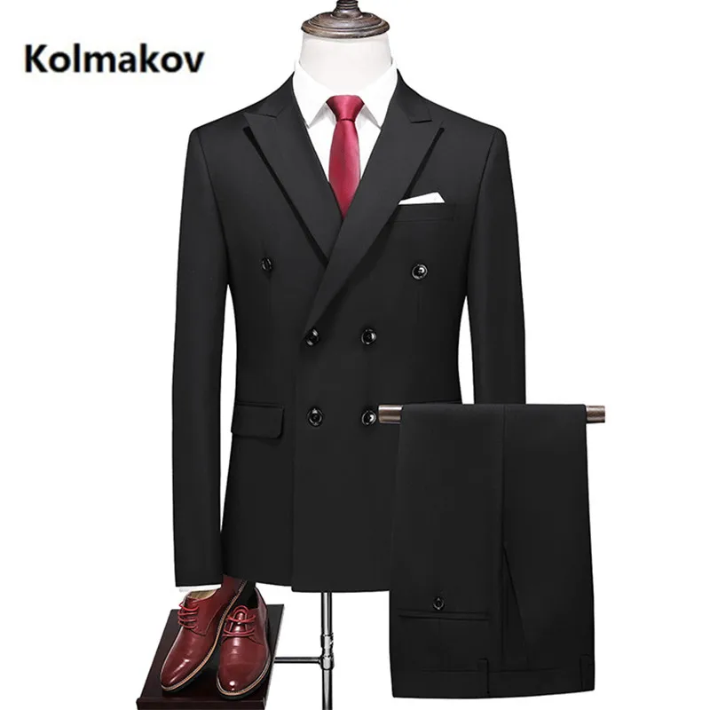 

2022 new arrival fashion Double breasted suits men,high quality Slim fit men's Wedding Suit men 8 colors size M-5XL,6XL