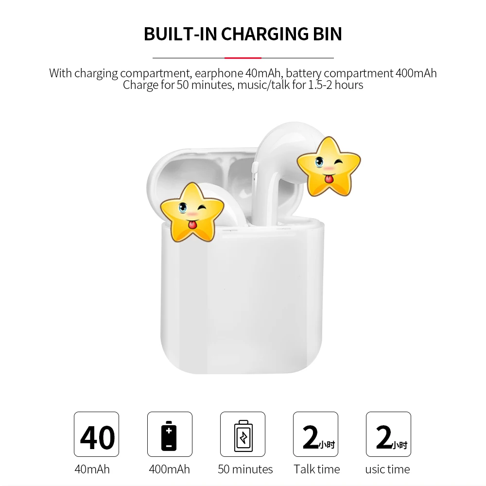 I10 TWS беспроводные Bluetooth наушники 5 0 Air in Ear Auriculares с сенсорным управлением
