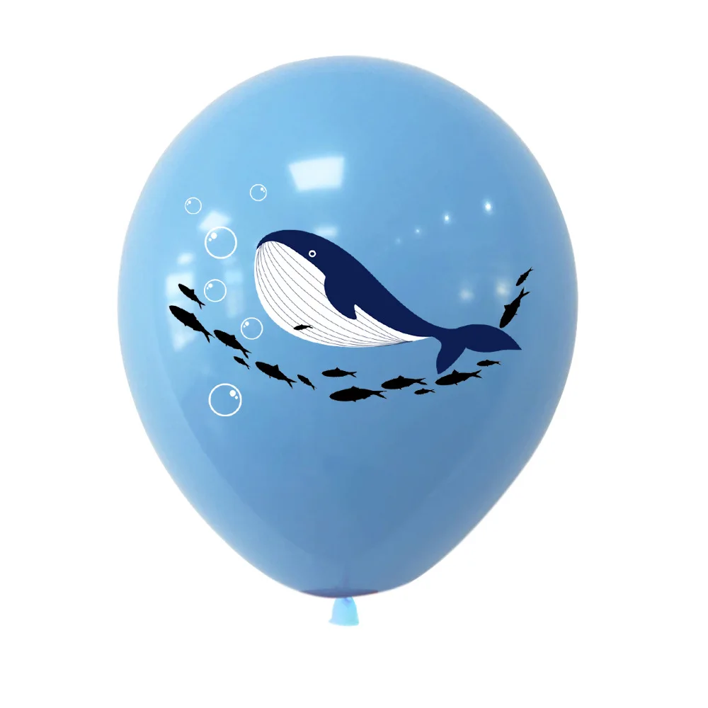 

SLMengGuo Children's Birthday Party Decoration New 12 inch Whale Latex Balloon Ocean Theme Baby Shower Events and Party Supplies
