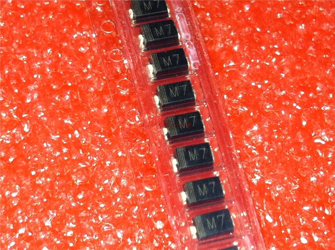 100 шт./лот 1N4007 IN4007 SMD 1A 1000V M7 с выпрямительным диодом на