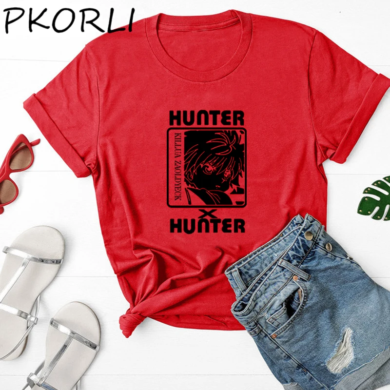 Футболка Hunter X для мужчин и женщин дизайнерская тенниска с рисунком фрикса модная