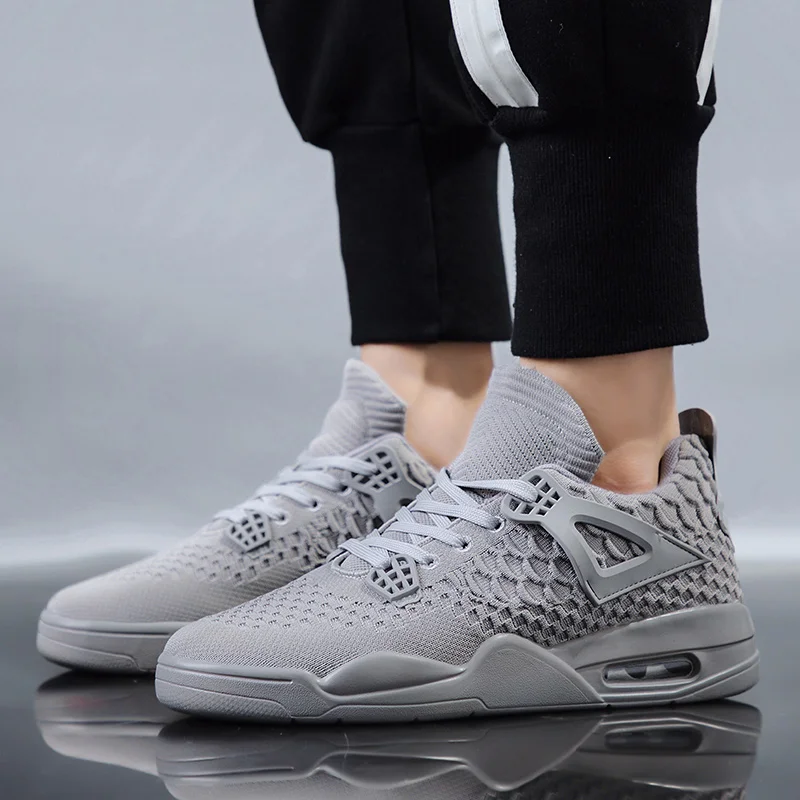 Зимняя Мужская дышащая повседневная обувь высокое качество нескользящие