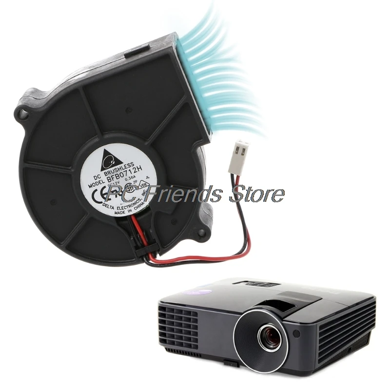 Вентилятор проектора центробежный охлаждающий вентилятор DC 12V 0.36A Для Delta BFB0712H