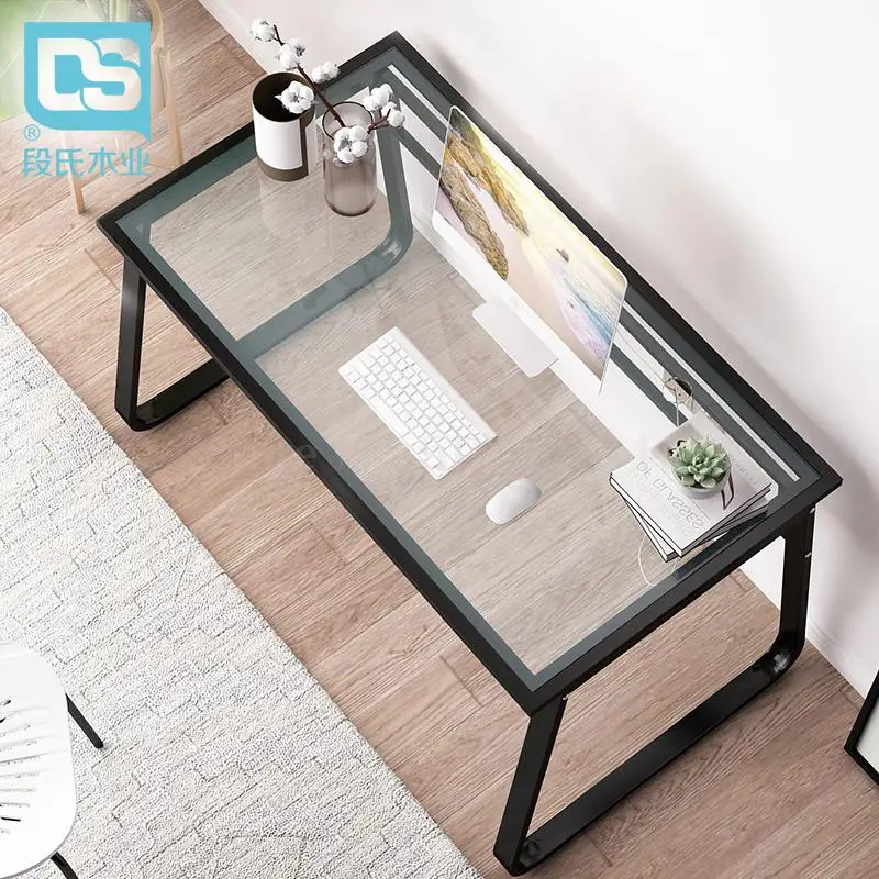 Современный компьютерный Рабочий стол закаленный стеклянный | Мебель