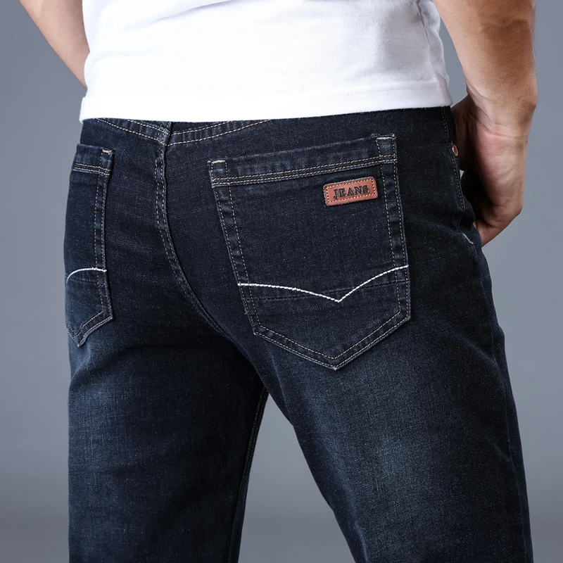 Мужские классические джинсы Брендовые мужские для мужчин прямые Pantalon облегающие
