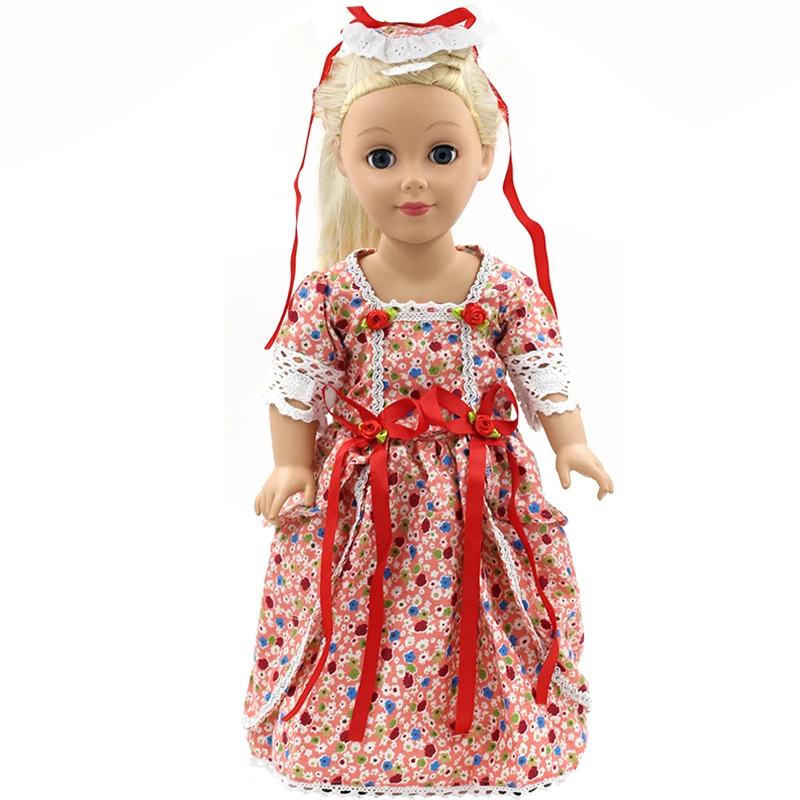Dolls Accessories Japan Fashion Print Dress Headband Outfit Fits 18inhc 43cm Reborn MG-056 | Игрушки и хобби