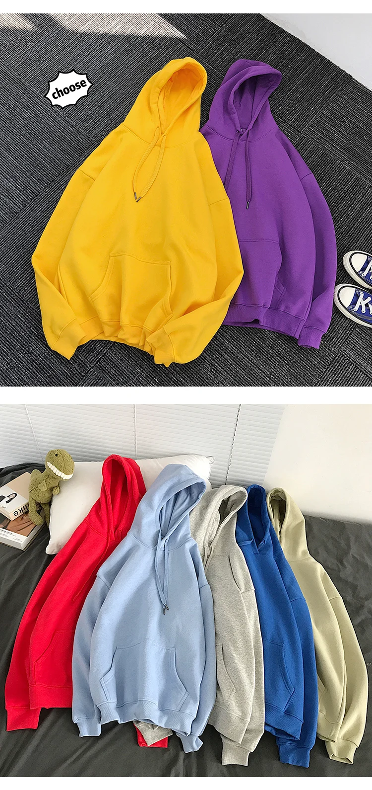 Liketkit мужские осенние зимние толстовки с капюшоном для мужчин и женщин, однотонный простой теплый пуловер с капюшоном, свободная уличная одежда для пар, 13 цветов