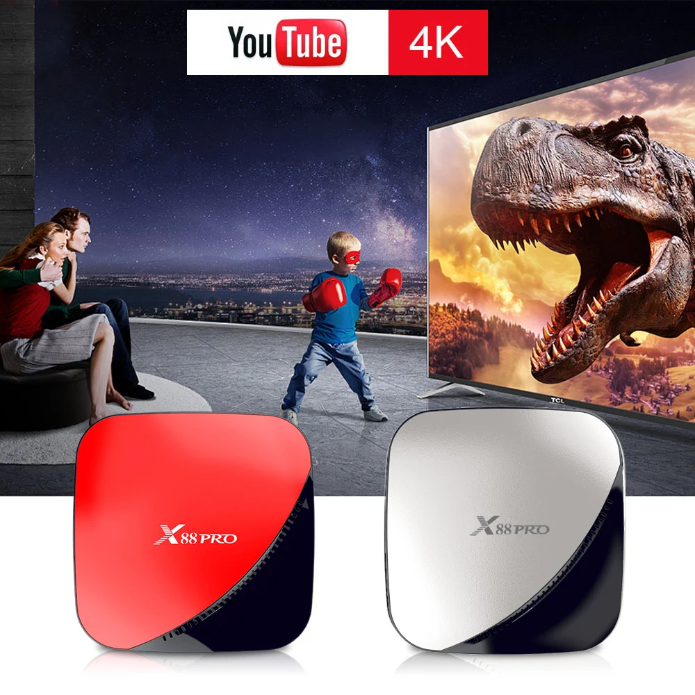 X88 PRO tv Box Android 9 0 4 Гб ram 128 64 ГБ 32 Google Voice Assistant RK3318 четырехъядерный Wifi 4K X88PRO 2 16