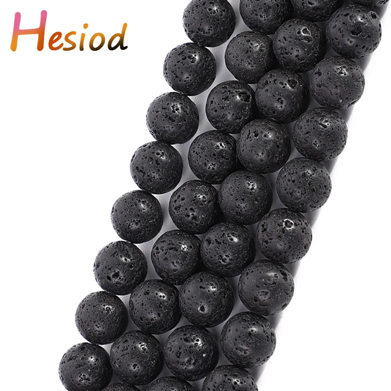 

Hesiod 6mm Natural Stone Beads Black Volcanic Lava Beads Lava Stone Beads Round Volcanic-Stone Wholesale for Jewelry DIY Making