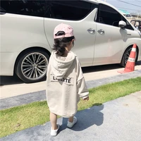 spring 2022 children toddler girl fashion causal sweater cotton hoodies dresses kids long sleeve letter printing clothes