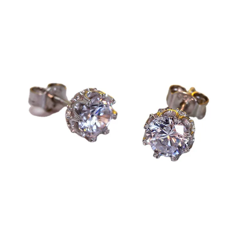 

925 silver mulberry earrings round 1 carat lace