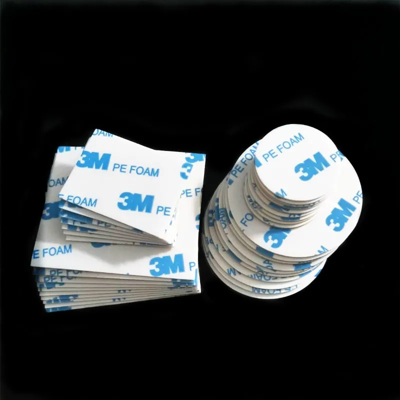 

10pcs 3M Double Sided Adhesive PE Foam Tape For Power Plug Router, In Cars, Home Parts Bonding Round/Rectangular Multiple Sizes