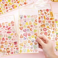 sweetheart cake crystal glue stickers student journal three dimensional stickers album decoration diary stickers