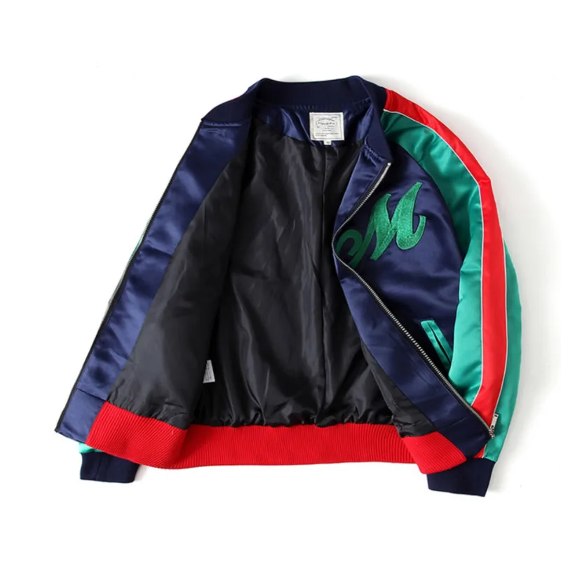 

2021 Bomber Women Short Coats Baseball Jackets Vintage Tiger Head Embroidered Autumn Pilots Outerwear Clothes Jaqueta Feminina