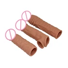 Многоразовый силиконовый фаллоимитатор 200 мм, презерватив для увеличения пениса, реалистичный мужской презерватив, интимные товары