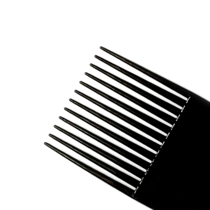 Черная пластиковая афро щетка с широкими зубцами гребень для кудрявых