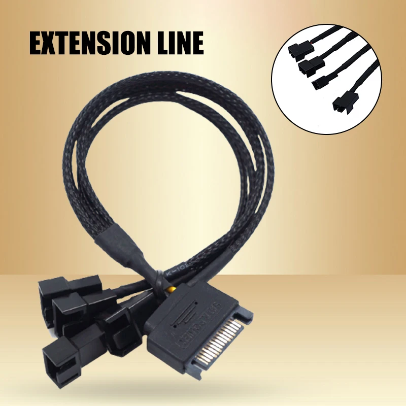 

Computer Cooling Fan Power Extension Cable Multi-purpose Motherboard CPU Case Fan Power Spliter GDeals
