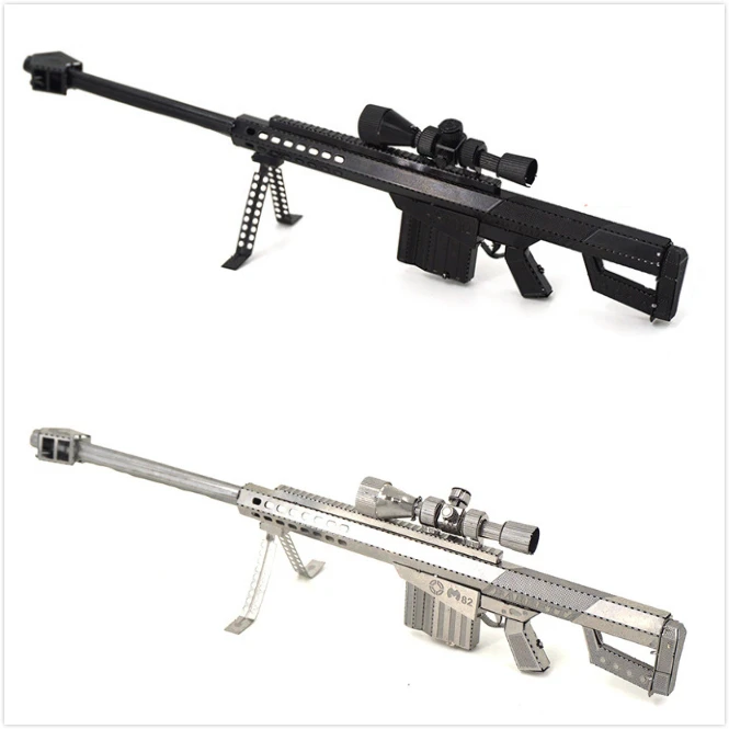 Снайперская винтовка Barrett 3D металлические пазлы цветной пистолет модели наборы