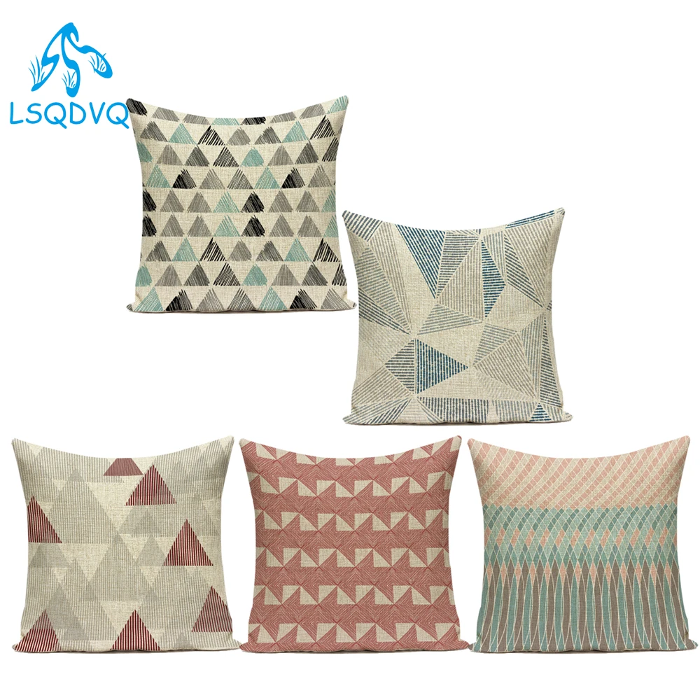 

Декоративные диванные подушки Чехол абстрактный полиэстер с геометрическим принтом подушки для дивана домашний Гостиная Almofadas