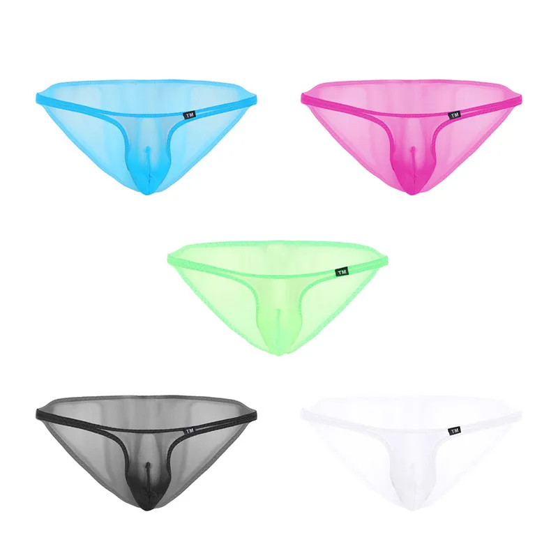 Мужские стринги Сетчатое прозрачное Прозрачное нижнее белье низкая талия