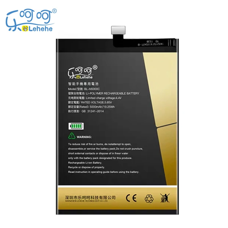 

LEHEHE BL-N5000C Battery for GiONEE GN5002 M5 Batteries Smartphone High Quality 5000mAh with Tools Gifts