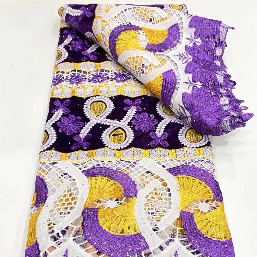 

High Quality Nigerian Mlik Slik Net Lace Fabrics Latest African Velvet Tulle Lace Fabric With Embroidered For Wedding Dresses