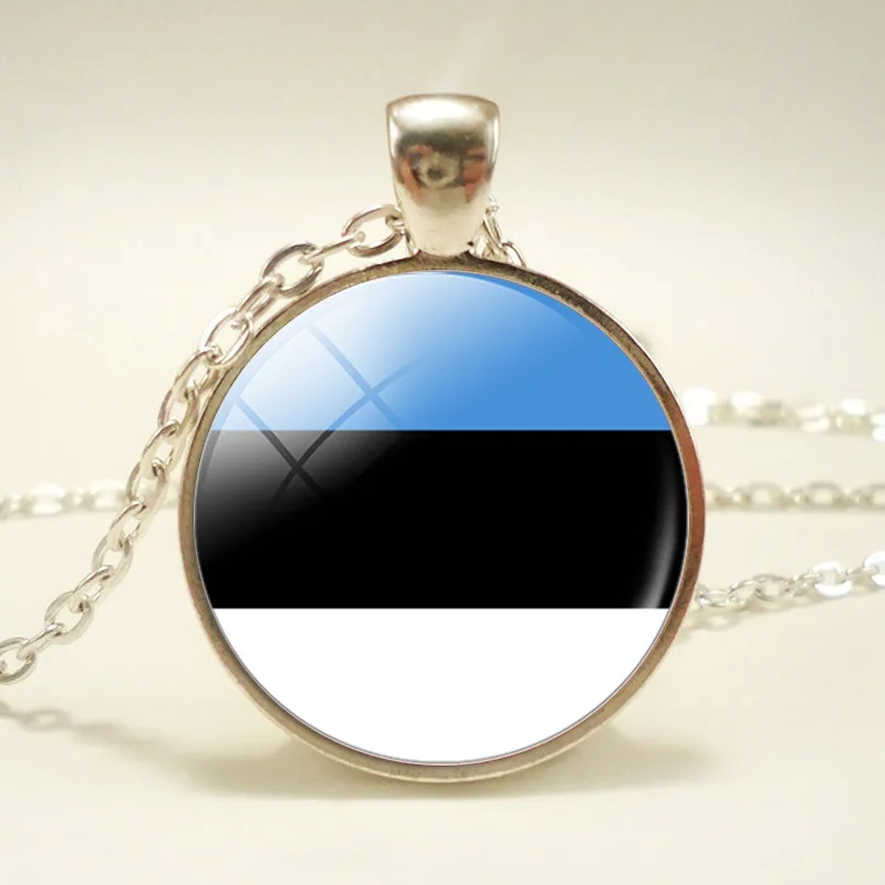 

World Flag Series Pendant Necklace Poland Israel Palestine Time Gem Pendants Chain Necklaces Jewelry